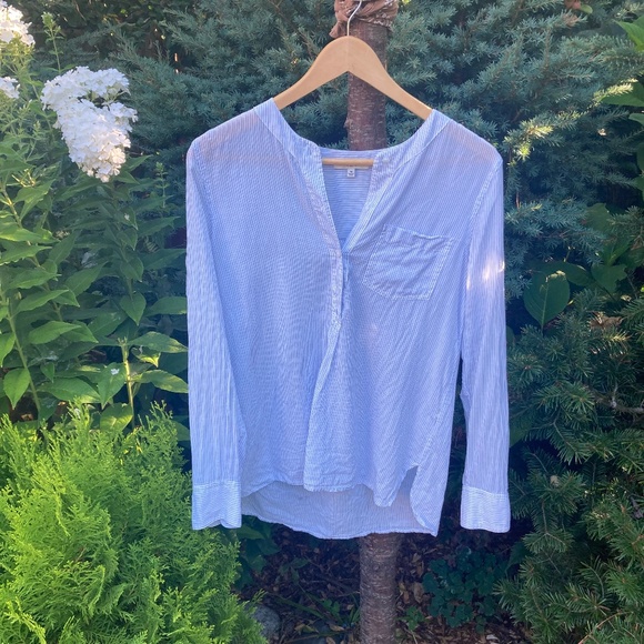 Madewell Tops - Madewell blue and white pin-striped blouse